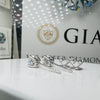 1卡 E色 I1 GIA證書 4爪鑲嵌 18K黃金鑽石耳環