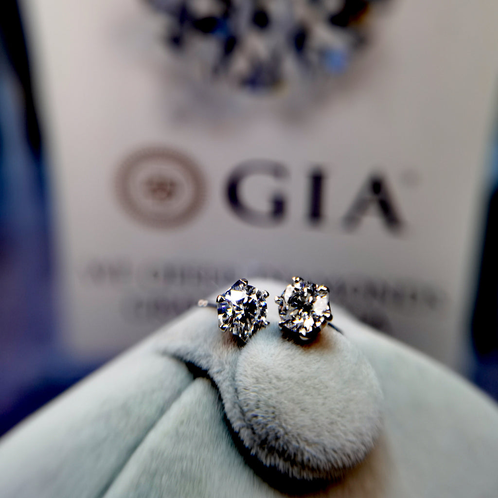GIA證書鑽石-耳環