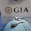 GIA證書 18K黃金鑽石戒指 32份 D色 I1