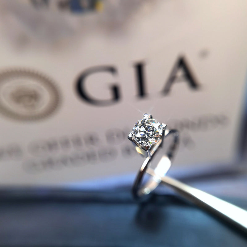 GIA證書鑽石 90份 F色 I1