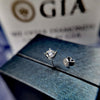 64份 I VS2 GIA證書 4爪鑲嵌 18K黃金鑽石耳環 男仕單隻耳環