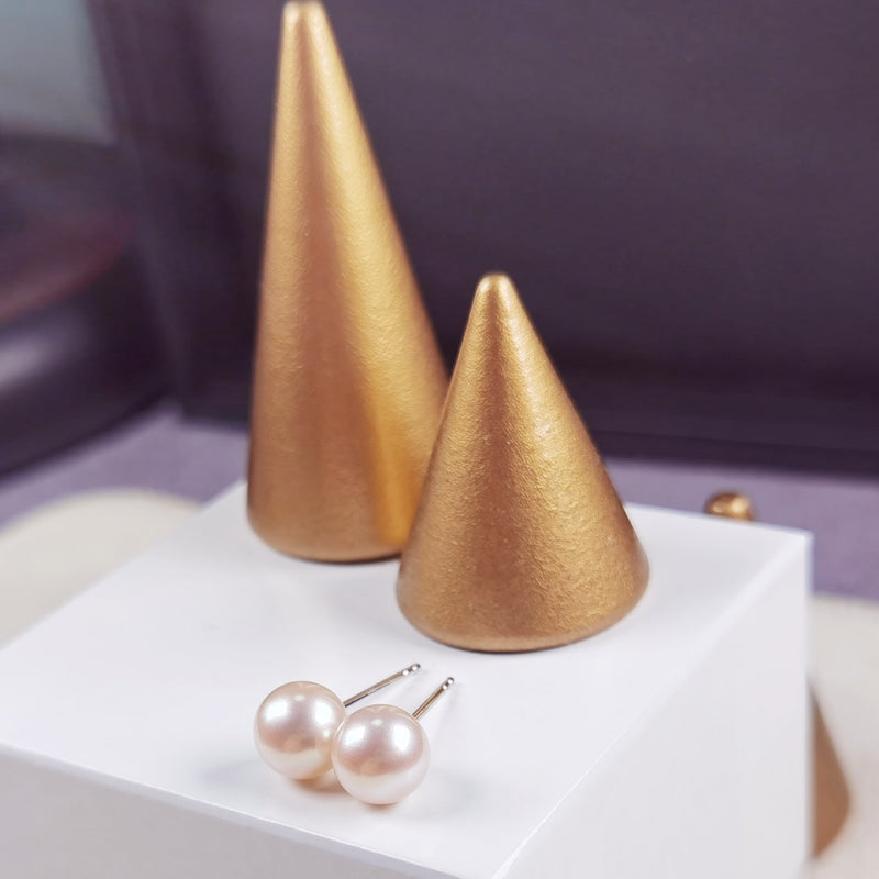 18K黃金 淡水珍珠 耳針耳環